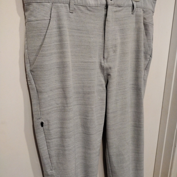 BYLT Men's Heathered Gray Kinetic Chino Stretch Performance Pants Sz 38-Golf - Picture 3 of 7
